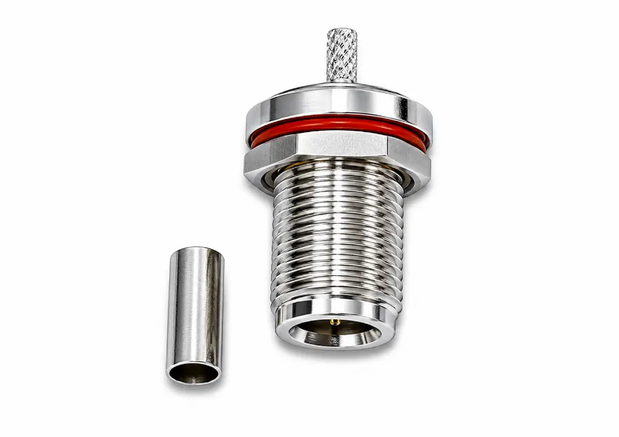N Female Bulk Head Crimp Type Connectors