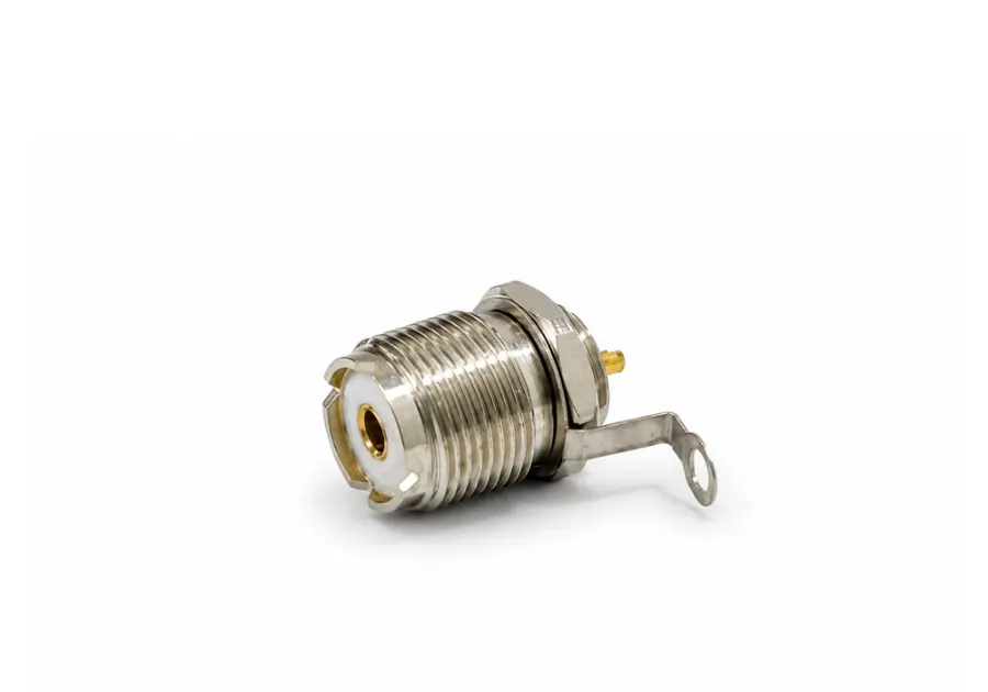 UHF FEMALE BULK HEAD WITH NUT AND TAG