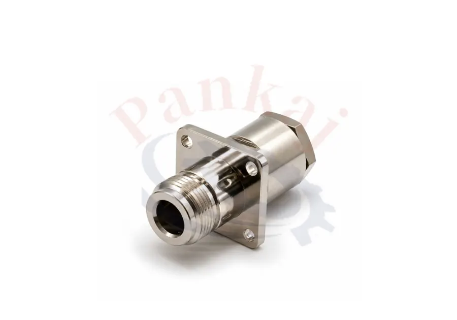 N FEMALE CLAMP TYPE 25MM SQUARE PANEL LMR - 400